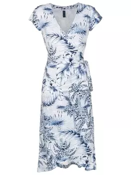 Lygia & Nanny платье с запахом и принтом, синий