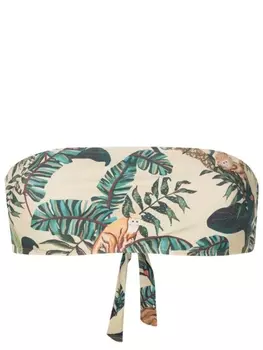 Lygia & Nanny топ бикини Bajja с графичным принтом, нейтральный цвет