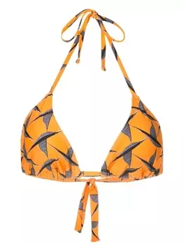Lygia & Nanny топ бикини Iasmim с вырезом халтер, оранжевый