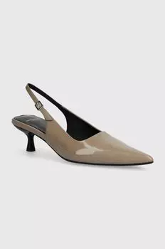 LYKKE кожаные туфли на высоком каблуке Vagabond Shoemakers, бежевый