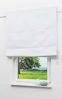 Lysel Outlet Римская штора белая, затемняющаяся на цепочке, размеры: (Ш х В) 100см * 170см, белый