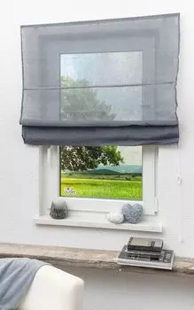Lysel Outlet Римская штора серая, прозрачная с кулиской, размеры: (Ш х В) 60см * 170см, серый