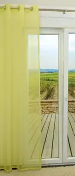 Lysel - шарф с люверсами Glimpse #1W, размеры (Ш х В): 135см х 245см в желто-зеленом/зеленом цвете, зеленый