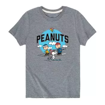 Лыжная футболка Peanuts для мальчиков 8–20 лет Licensed Character, серый