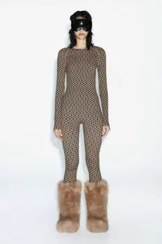 Лыжная коллекция футболка из терможаккардового материала thermolite ZARA, кэмел