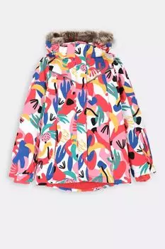 Лыжная куртка для девочки Coccodrillo с флисовой подкладкой и тефлоновым покрытием
