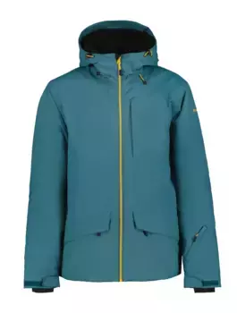 Лыжная куртка Icepeak "H SKI JACKE CHESTER" с капюшоном и контрастной надписью-логотипом, изумрудный