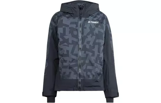 Лыжная куртка мужская черная Adidas, черный