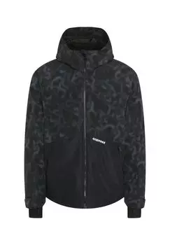 Лыжная куртка с узорчатыми деталями CHIEMSEE, цвет Black Dark Grey