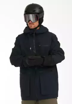 Лыжная куртка SOS "Сильвертон" из водонепроницаемого материала, черный