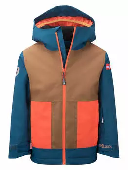 Лыжная куртка Trollkids Ski-/ Snowboardjacke Rauland, цвет Hellbraun/Blau