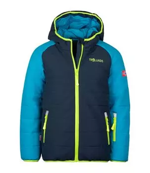 Лыжная куртка Trollkids Skijacke Hafjell PRO, цвет Blau/Nachtblau/Limegrn