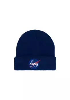 Лыжная шапка Alpha Industries "Аксессуары Alpha Industries - Головные уборы Nasa Beanie", синий