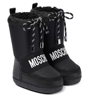 Лыжные ботинки с логотипом Moschino, черный