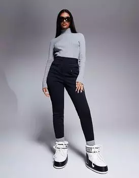 Лыжные брюки-скинни из водоотталкивающей ткани soft shell черного цвета ASOS 4505