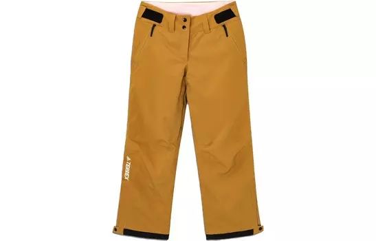 Лыжные брюки женские пшенично-коричневые Adidas
