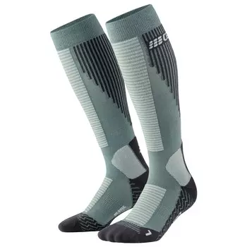Лыжные носки Cep Touring Compression Socks Skiing Tall V2, цвет Blue/Grey