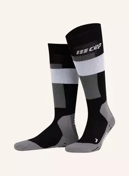 Лыжные носки merino compression из шерсти мериноса cep, серый