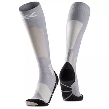Лыжные носки X-Socks Ski Discover Merino OTC, цвет Seal Grey/Light Sand