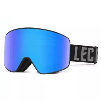 Лыжные очки Lecage, Белая рамка ярко-синяя.