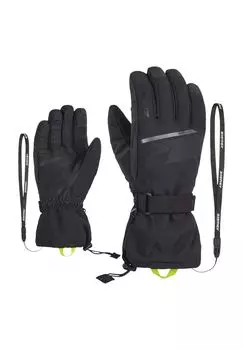Лыжные перчатки «Горечавка», водонепроницаемые, ветрозащитные, со шнуровой системой фиксации ziener, черный