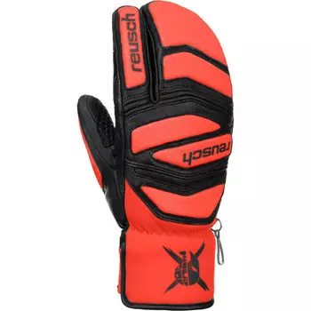 Лыжные перчатки Reusch, цвет schwarz/schwarz/neonrot