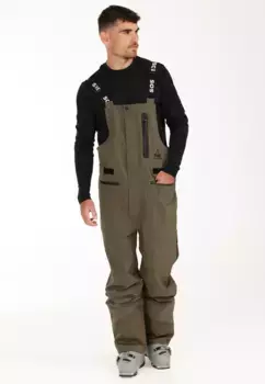 Лыжные штаны SOS "Ruka" с практичными лямками, зеленый