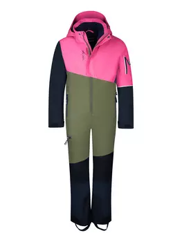 Лыжные штаны Trollkids Hallingdal, цвет Khaki/Pink/Schwarz