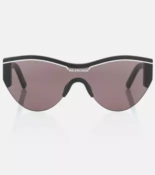 Лыжные солнцезащитные очки «кошачий глаз» Balenciaga, черный