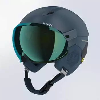 Лыжный шлем с козырьком взрослый - PST 950 MIPS синий WEDZE, цвет blau