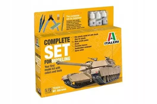 M1A1 Abrams - модель с красками и инструментами, Italeri 72004