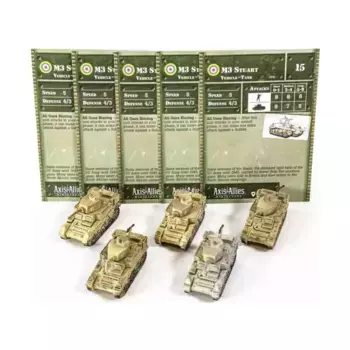 М3 Стюарт (U) x5, Axis & Allies - Collectible Miniatures Game - Base Set Singles