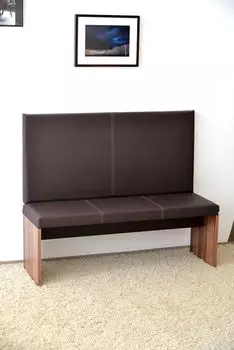 М / большая настенная подушка клиновидная настенная подушка клиновидная из искусственной кожи со сборочным набором 115 х 55 см - коричневый Lycce