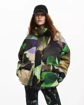 M Christian Lacroix женский пуховик с принтом Desigual, зеленый