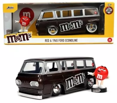 M&m’s — красный и Ford Econoline 1965 года — 1:24 Jada