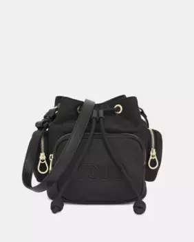 M Вместительная сумка на шнурке с карманами Tous, черный