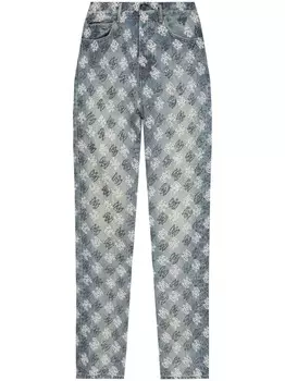 MA-джинсы с бисером AMIRI, синий