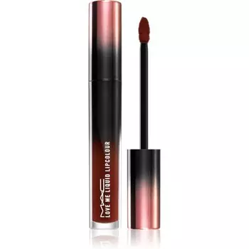 Mac Cosmetics, Жидкая помада Love Me, кремовая помада с сатиновым финишем, оттенок «Я голосую за меня», 3,1 мл