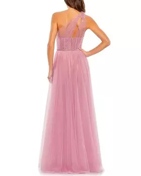 Mac Duggal трапеция на одно плечо, цвет Rose
