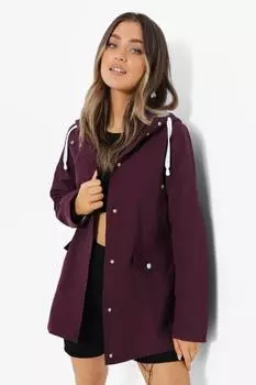 Mac с капюшоном и контрастной отделкой boohoo, красный