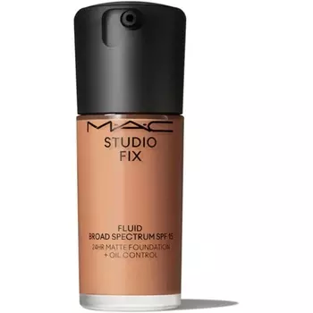 MAC Studio Fix Fluid SPF 15 24-часовая матовая основа плюс контроль жирности NW30 для женщин, 1 унция