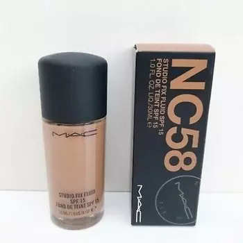 MAC Studio Fix Fluid SPF 15 Foundation NC58, 1,0 унции, 30 мл — новинка в коробке