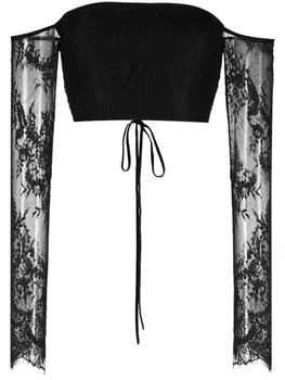 Macgraw укороченный топ Jealous с кружевом, черный