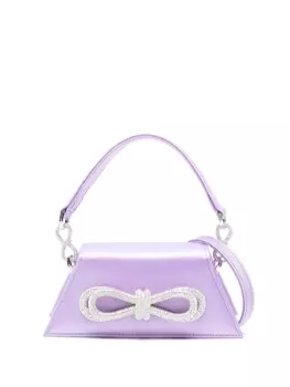 MACH & MACH атласная мини-сумка с бантом, фиолетовый