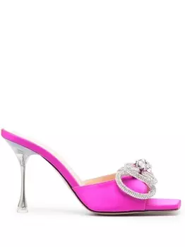 MACH & MACH мюли Double Bow 100, розовый