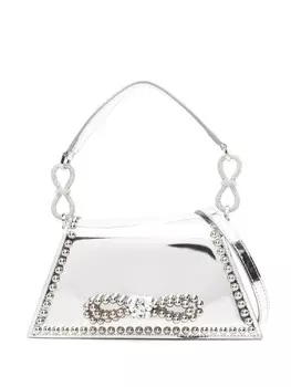 MACH & MACH сумка-тоут Double Bow Samantha, серебряный