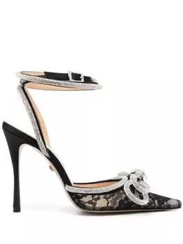 MACH & MACH туфли с кристаллами, черный