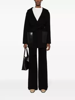 Mackage шерстяное пальто с капюшоном, черный