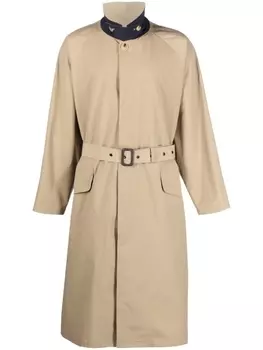 Mackintosh однобортное пальто длины миди, нейтральный цвет