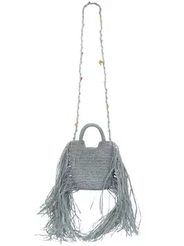 MADE FOR A WOMAN сумка-тоут Kifafa из рафии, синий